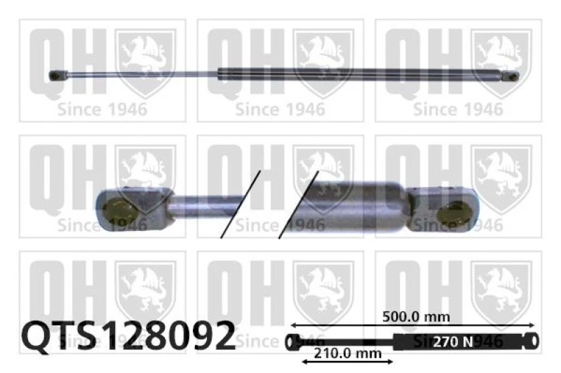 Image of QUINTON HAZELL Tailgate strut QUINTON HAZELL QTS128092