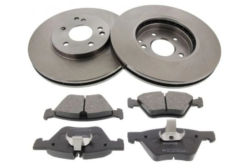 Image of MAPCO 47808 Brake disc and pads set Front Axle, Brake Disc Type: Vented, prepared for wear warning indicator Brake Set,disc brakes (3405)