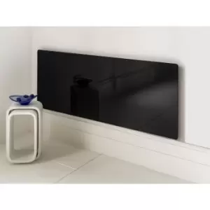 image of 160cm Radiator Cover in Black Glass - Large - Vitreo