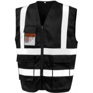 Image of SAFE-GUARD by Result Unisex Adult Heavy Duty Security Vest (XXL) (Black) - Black