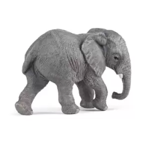 image of Papo Wild Animal Kingdom Young African Elephant Toy Figure, 10 Months And Above, Grey (50169)