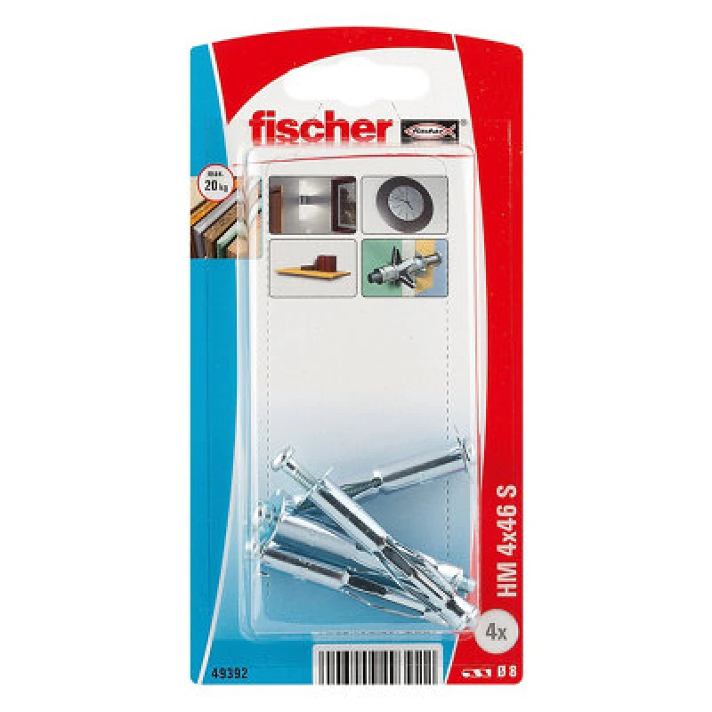 Image of Fischer Fischer 049392 HM 4 x 46 S K NV Cavity plug 46mm 1 Set 049392