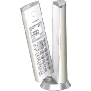 image of Panasonic KX-TGK220GN Cordless analogue Answerphone, Designer phone, Hands-free, base, incl. handset Champagne