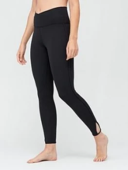 image of Nike Yoga Core Cutout Leggings - Black, Size L, Women