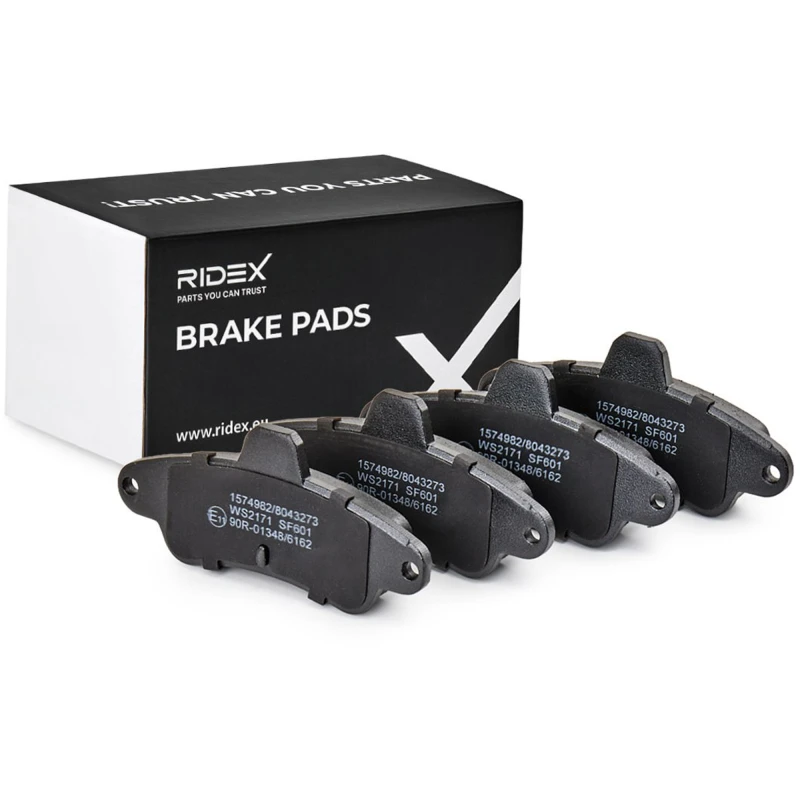 Image of RIDEX 402B0232 Brake pad set Rear Axle, excl. wear warning contact Brake Pad Set,disc brake (402)