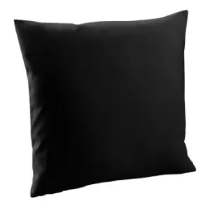 Image of Westford Mill Fairtrade Cotton Canvas Cushion Cover (M) (Black)