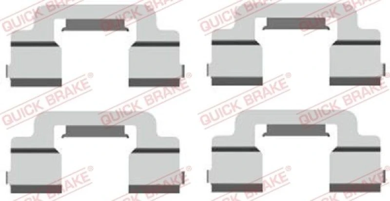 Image of QUICK BRAKE Brake pad fitting kit QUICK BRAKE 109-1703
