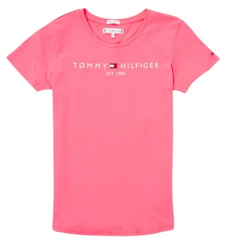 Image of Tommy Hilfiger KG0KG05242-THJ Girls Childrens T shirt in Pink - Sizes 12 years