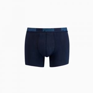 Image of PUMA Mens Basic Boxer Shorts 2 Pack, Dark Blue, size Large, Clothing
