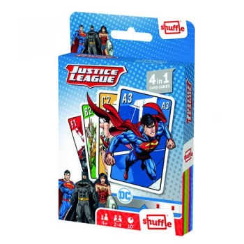 Image of Shuffle Justice League 4-in-1 Card Game Pack of 12 108543998