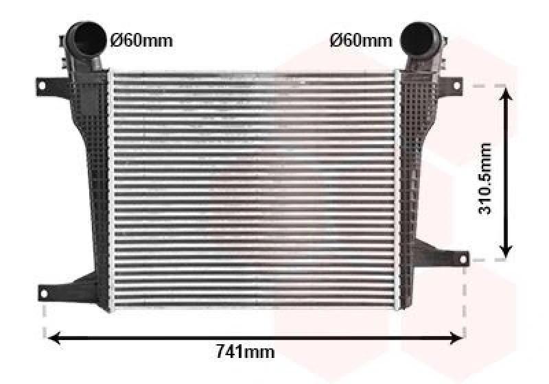 Image of VAN WEZEL Intercooler VAN WEZEL 37014708