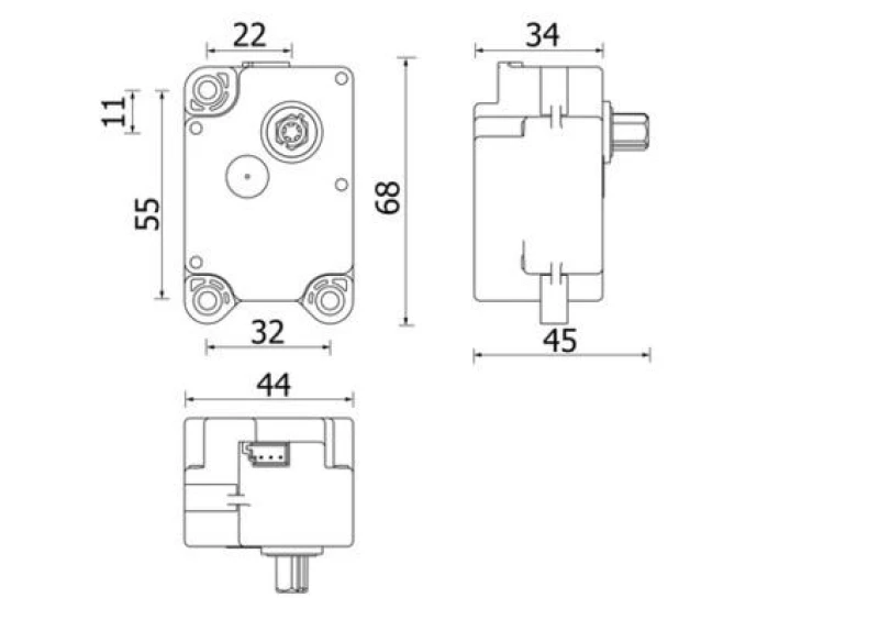Image of Heater blend door actuator MAHLE AA 71 000P