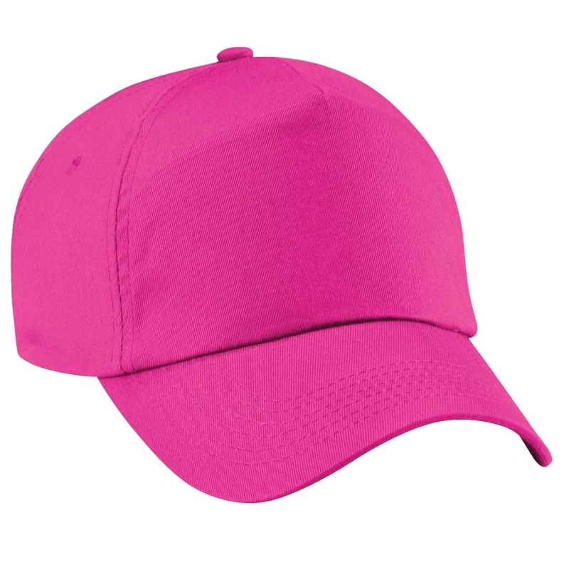 Image of Beechfield Beechfield Men Plain Original 5 Panel Baseball Cap Pack of 2 in Fuchsia Fuchsia One Size Male 5059269086831
