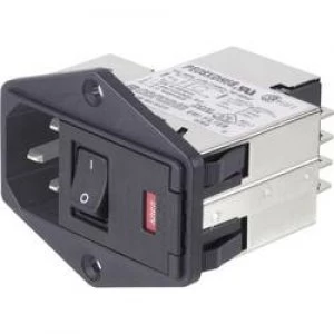 image of Mains filter 2 fuses IEC socket 250 V AC 3 A