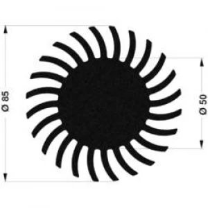 Image of LED heat sink 2.65 CW x H 85mm x 10 mm Fischer Elektronik