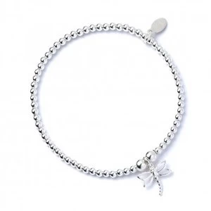 Image of Dragonfly Charm with Sterling Silver Ball Bead Bracelet