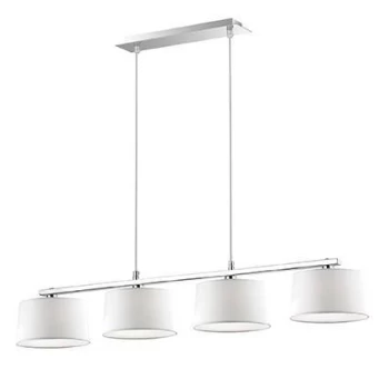 Image of Hilton 4 Light Ceiling Pendant Bar Chrome White, G9