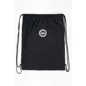 Image of Hype Crest Drawstring Bag (One Size) (Black)