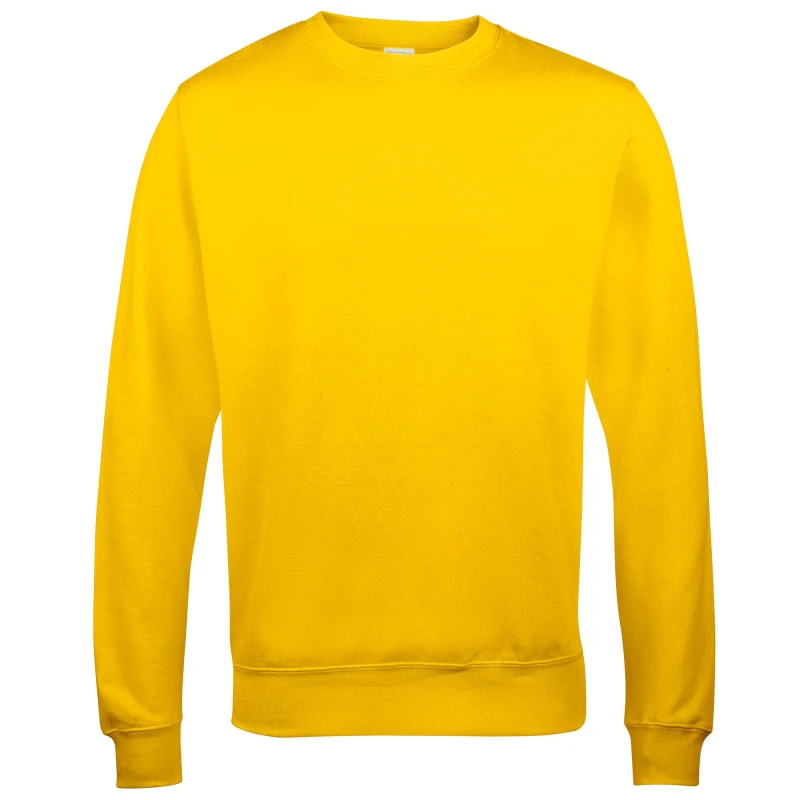 Image of AWDis AWDis Just Hoods Crew Neck Plain Sweatshirt (280 GSM) in Gold Size: X-Small Gold XS Unisex 5055805498335