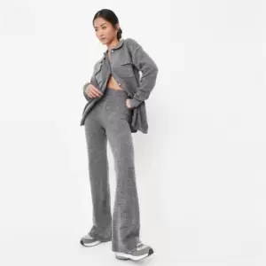 Image of Missguided Cosy wide leg knitted trouser - Grey