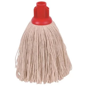 image of Robert Scott and Sons 12oz Twine Yarn Socket Mop Head for Rough Surfaces Red Pack 10