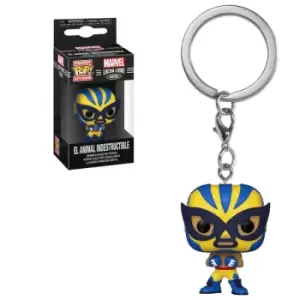 image of Marvel Luchadores Wolverine Pop! Keychain