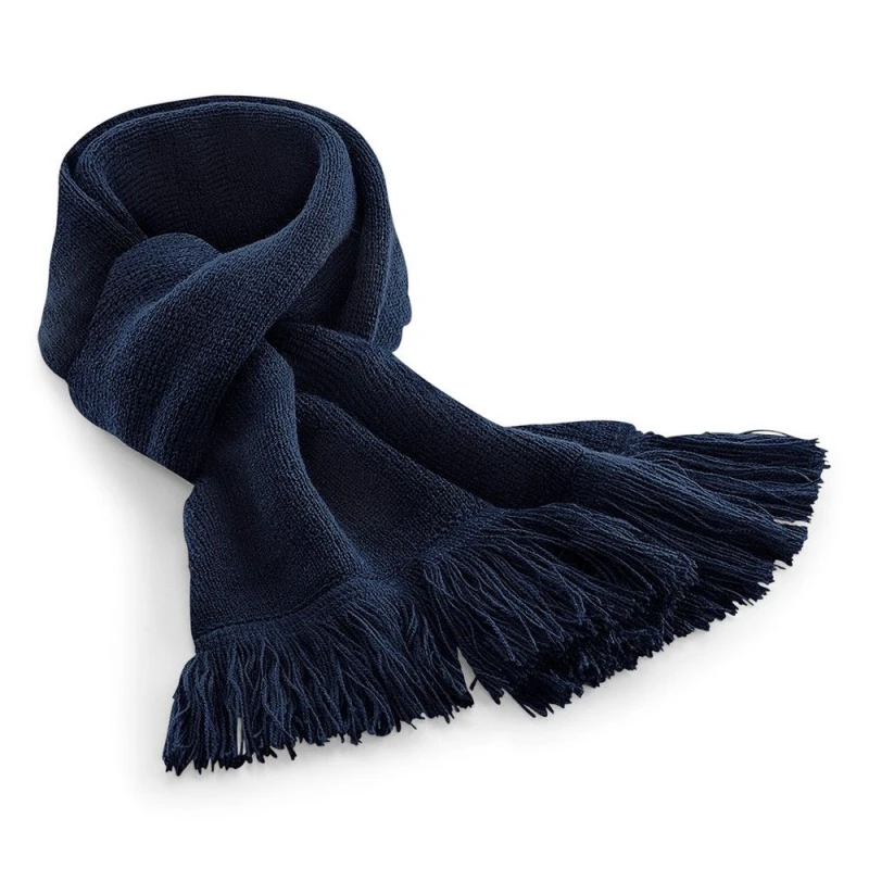 Image of Beechfield Beechfield Men Classic Knitted Scarf in Navy Navy One Size Male 5057520834054