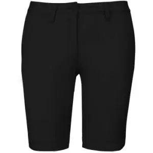 Image of Kariban Womens/Ladies Chino Bermuda Shorts (12 UK) (Black)