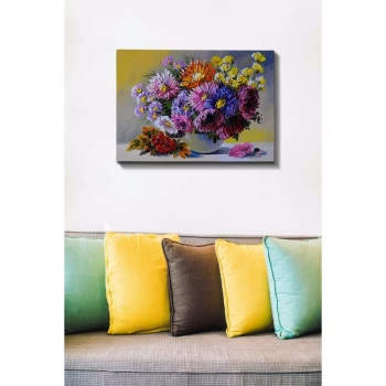 Image of Kanvas Tablo (50 x 70) - 154 Multicolor Decorative Canvas Painting