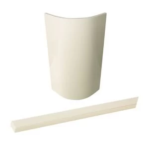 Image of Cooke Lewis Raffello High Gloss Cream Standard curved door filler post kit