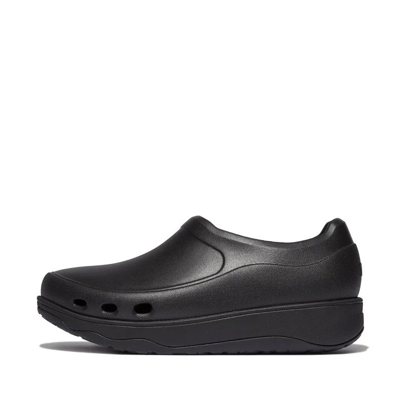 Image of Fitflop Womens Work High-Performance Professional Clogs UK Size 4 (EU 37) All Black FIT107-BLACK-4