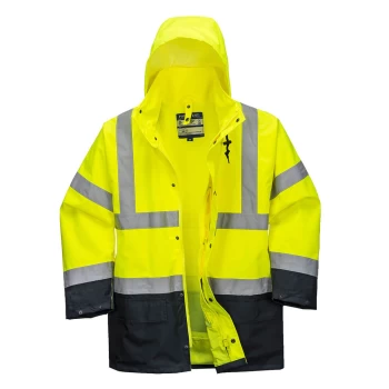 Image of Essential 5 in 1 Hi Vis Jacket Yellow / Navy 2XL