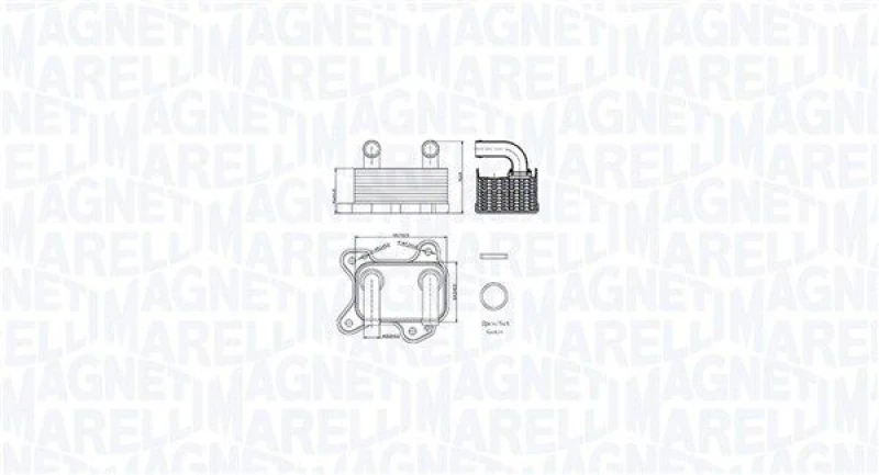 Image of MAGNETI MARELLI Engine oil cooler MAGNETI MARELLI 350300002000