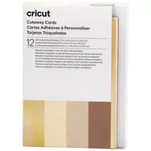 Image of Cricut Cut-Away Cards Neutrals R40 Card set Grey, Khaki, Cream