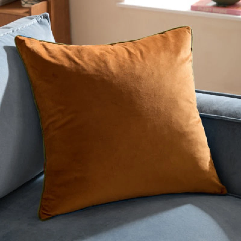 Image of Furn Furn Meridian Velvet Cushion in Tan Size: 55cm x 55cm Tan 55cm x 55cm Unisex 5025532355003
