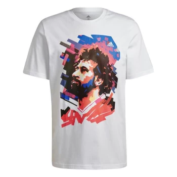 image of adidas Salah Football Graphic T-Shirt Mens - White