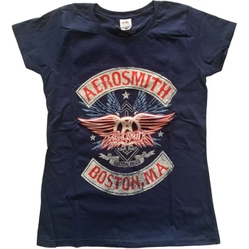 Image of Aerosmith - Boston Pride Womens Large T-Shirt - Blue