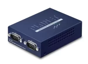 Image of 2-Port RS232/422/485 zu 1-Port FE Ethernet Konverter - Converter - 0.1 Gbps