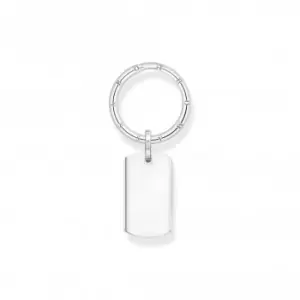 image of Sterling Silver Tag Key Ring KR16-637-21