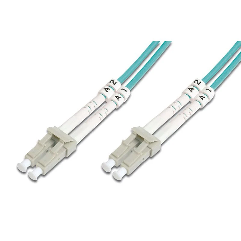 Image of FDL 0.5M OM3 50/125 LC-LC DLX 2.8mm FIBRE OPTIC CABLE - AQUA