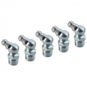 image of Faithfull Grease Nipple 45° 1/8in BSP (Pack 5)