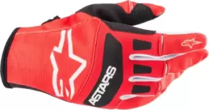 Image of Alpinestars Techstar 22 Motocross Gloves, black-red, Size XL, black-red, Size XL