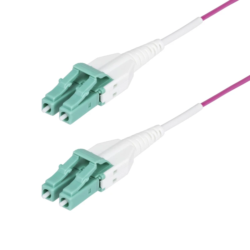 Image of StarTech.com 1m (3ft) LC to LC (UPC) OM4 Multimode Fiber Optic Cable.