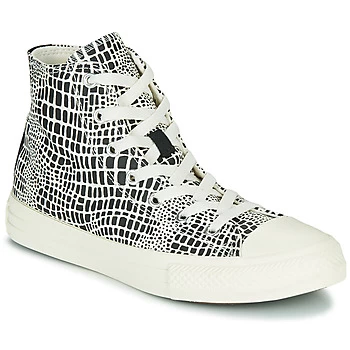 Image of Converse CHUCK TAYLOR ALL STAR DIGITAL DAZE HI Girls Childrens Shoes (High-top Trainers) in Black
