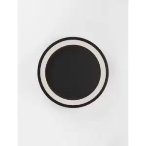 Image of Netlighting Merano Hull Integrated LED Semi Flush Light Sandy Black Aluminium Le