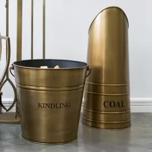 Image of Ivyline Brass Coal Hod H54Cm