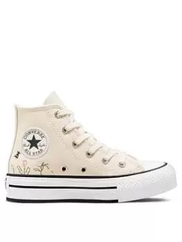 image of Converse Chuck Taylor All Star Hi Childrens Girls Eva Lift Trainers -Multi, Size 1