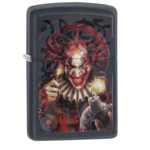 Zippo Anne Stokes Evil Clown Black Matte Finish Windproof Lighter