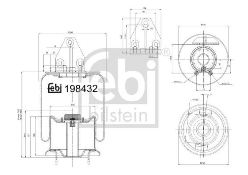 Image of Boot, air suspension FEBI BILSTEIN 198432