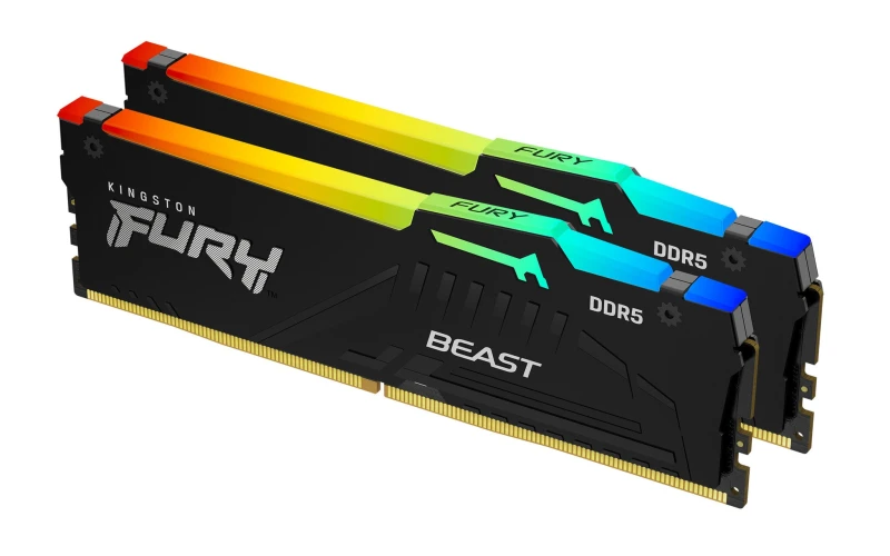 Image of Kingston FURY Kingston FURY Beast RGB 32GB DDR5 6000MHz RAM Desktop Memory for Gaming KF560C36BBE2AK2-32